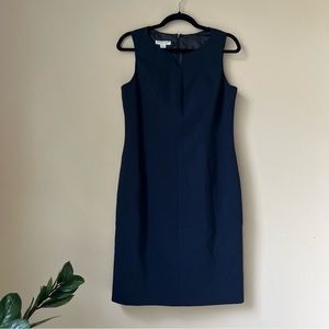 PENDLETON Virgin Wool Navy Sleeveless Sheath Dress Size 6 Petite
